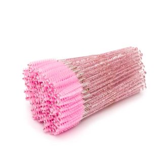 Eyelash brush, glitter pink 100pcs