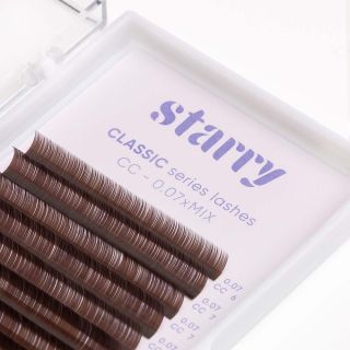 Brown lashes C 0.15 MIX 6-13mm 0 Starry lashes